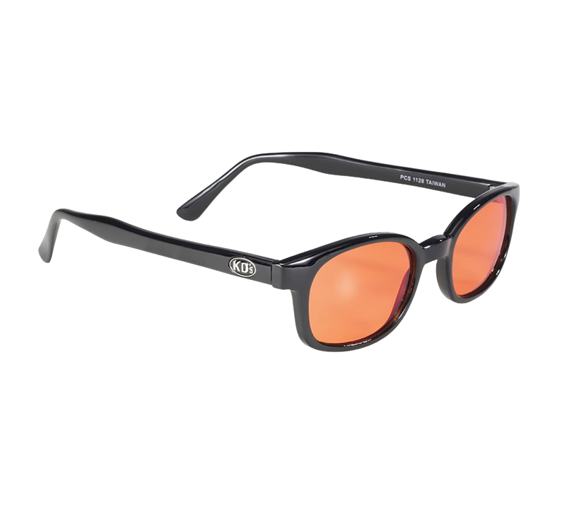 Lunettes de soleil X KD s 1128 Monture noire Verres orange kds france lunettes